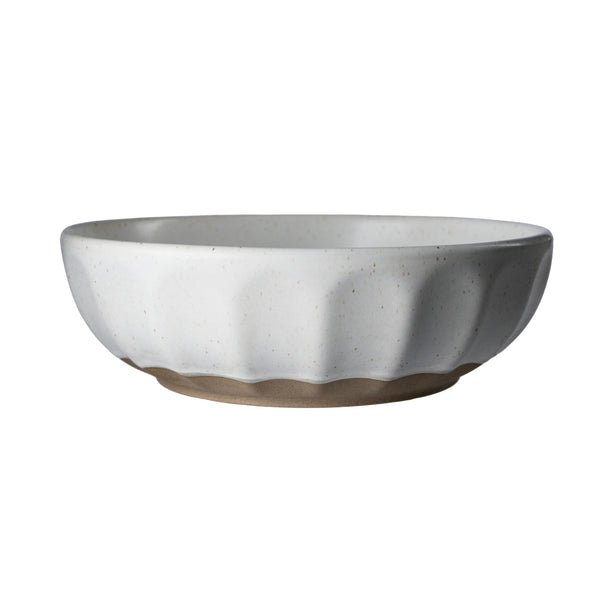 Skål Vit/natur Ø20 H6 cm- produktbild