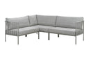 Upper hörnsoffa 3h2 – Light Grey/Digi Grey, frontvy