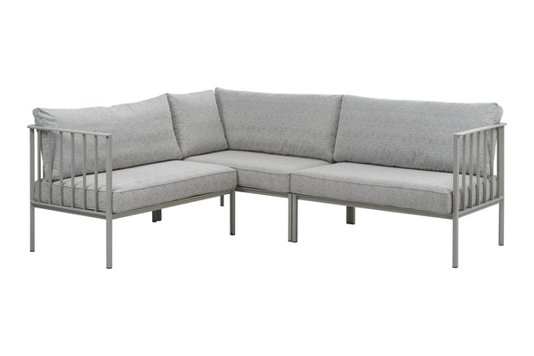 Upper hörnsoffa 3h2 – Light Grey/Digi Grey, frontvy