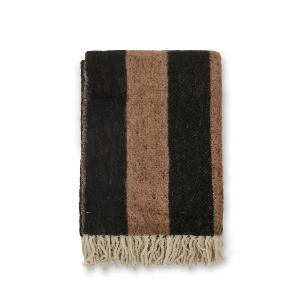 Zara Pläd 130x170cm, brun/svart produktbild