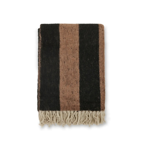 Zara Pläd 130x170cm, brun/svart produktbild