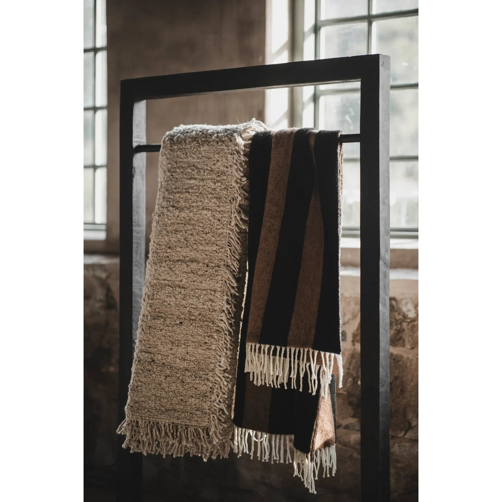 Zara Pläd 130x170cm, brun/svart produktbild