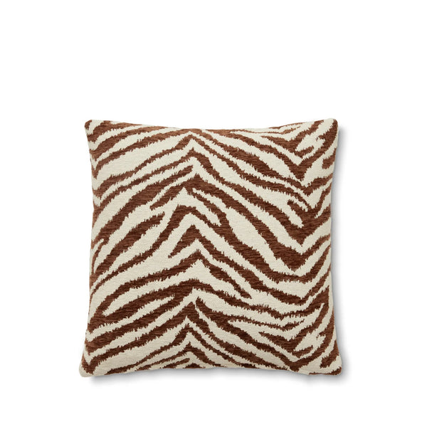Zira Kuddfodral 50x50cm zebrarandig Brun/vit- produktbild