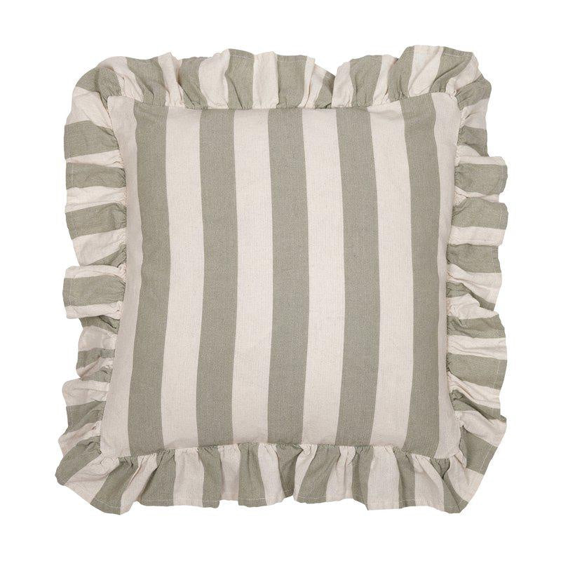 Amalia kuddfodral volang 45x45cm – lindgrön