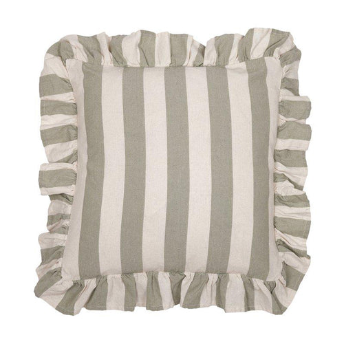 Amalia kuddfodral volang 45x45cm – lindgrön