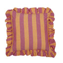 Amalia kuddfodral volang 45x45cm – orange/rosa