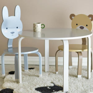 Marle Bord Ø65 H45cm Nature MDF- miljöbild i ett barnrum
