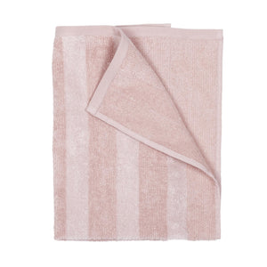 STRIPE LJUSROSA/30 Frottéhanddukar