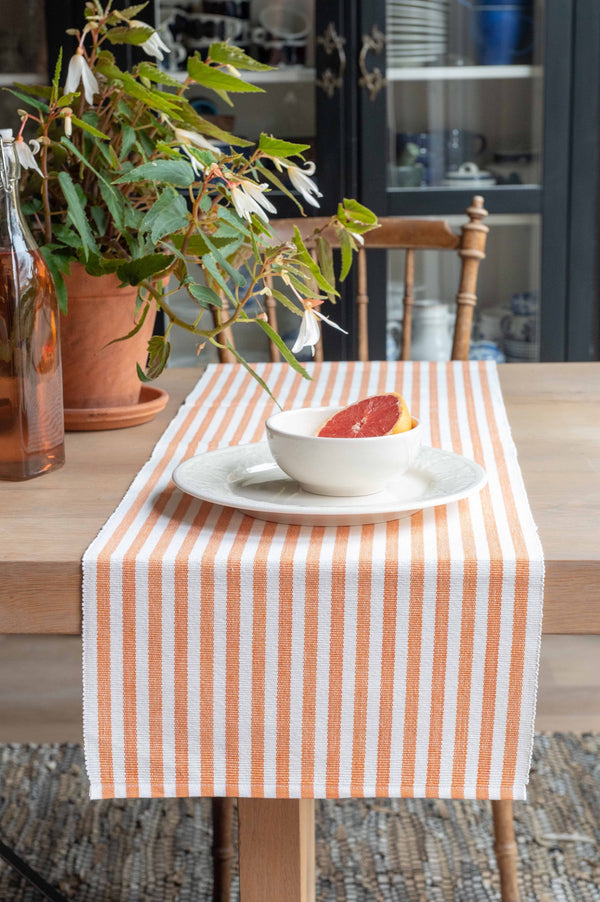 Nina löpare 35x120cm i bomull – apelsin miljöbild