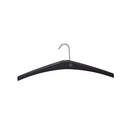 Svart trägalge med metallkrok för kläder