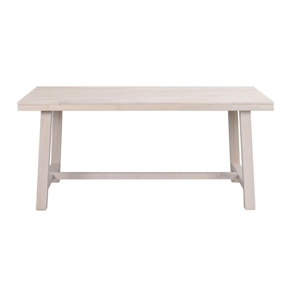 Ljust trä matbord med A-benställning och robust bordsskiva i skandinavisk design