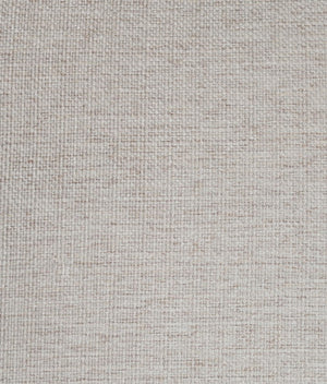 Ljusgrå vävd textil i lin eller bomull med naturlig struktur, närbild av tyg