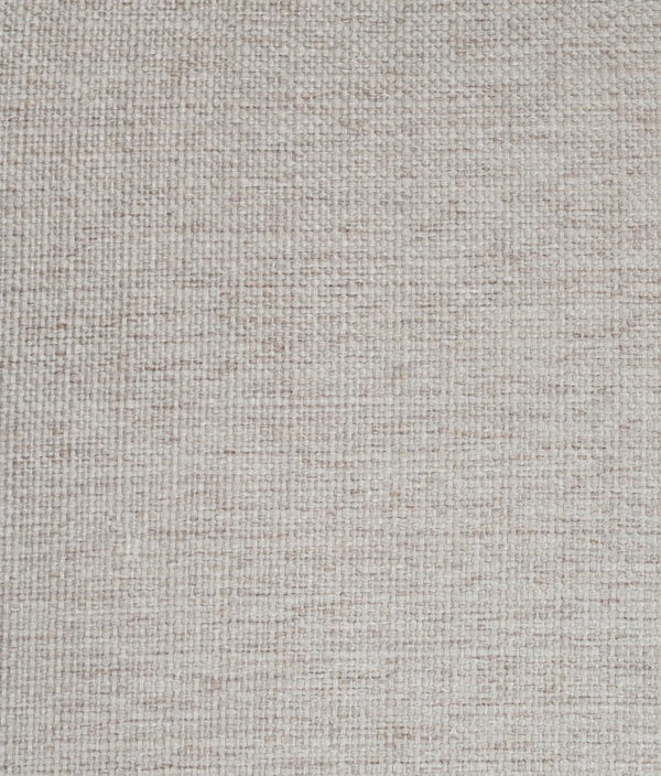 Ljusbeige linnelook tyg med naturlig vävstruktur - närbild av textilyta