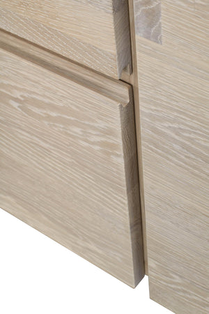 Närbild på ljusa träfasader med skugglist och synlig trästruktur i naturlig ekfärg