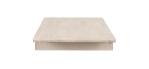 Ljust trähylla i ek med dold montering, enkel och minimalistisk design för väggmontering