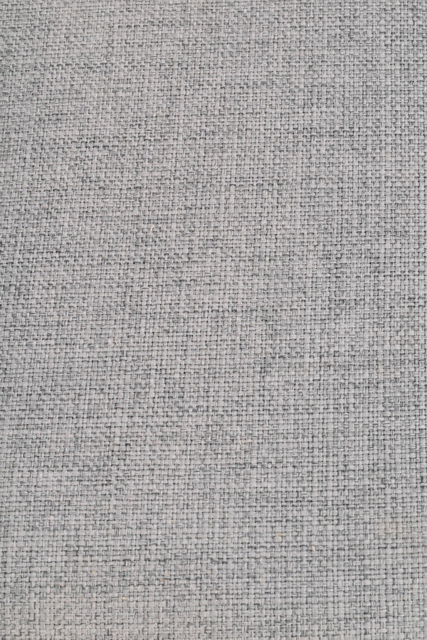 Ljusgrå vävd textil i bomull eller linne med naturlig struktur och basketmönster