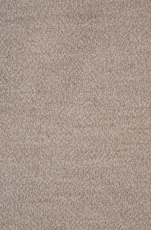 Beige melerad heltäckningsmatta med tät lugg och mjuk textilyta