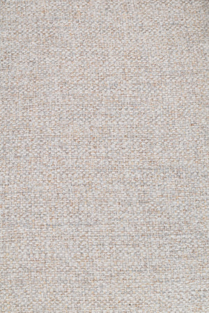 Beige och vit melerad textil med grov vävstruktur, naturlig linnekänsla