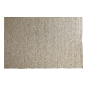 Beige handvävd jutematta med naturlig struktur och vertikala ränder