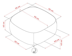 Rund taklampa med måttskiss 90 cm diameter och 40 cm höjd, inklusive upphängning med sladd