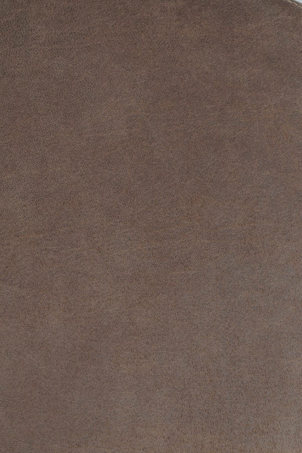Mörkbrun nubuckskinnyta med mjuk, matt finish och naturlig textur