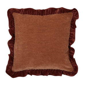 Selma Kuddfodral 45x45cm Sammet-produktbild #Vinröd